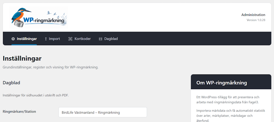 Ett projekt till vår ringmärkning